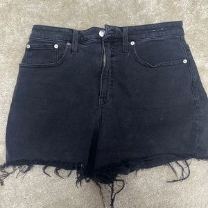 Madewell High Rise Denim Short - Black